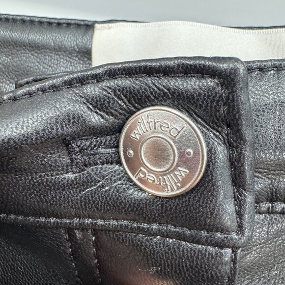 Aritzia Wilfred The Melina Vegan Leather Pant in Black Womens Size 10 - Picture 5 of 16